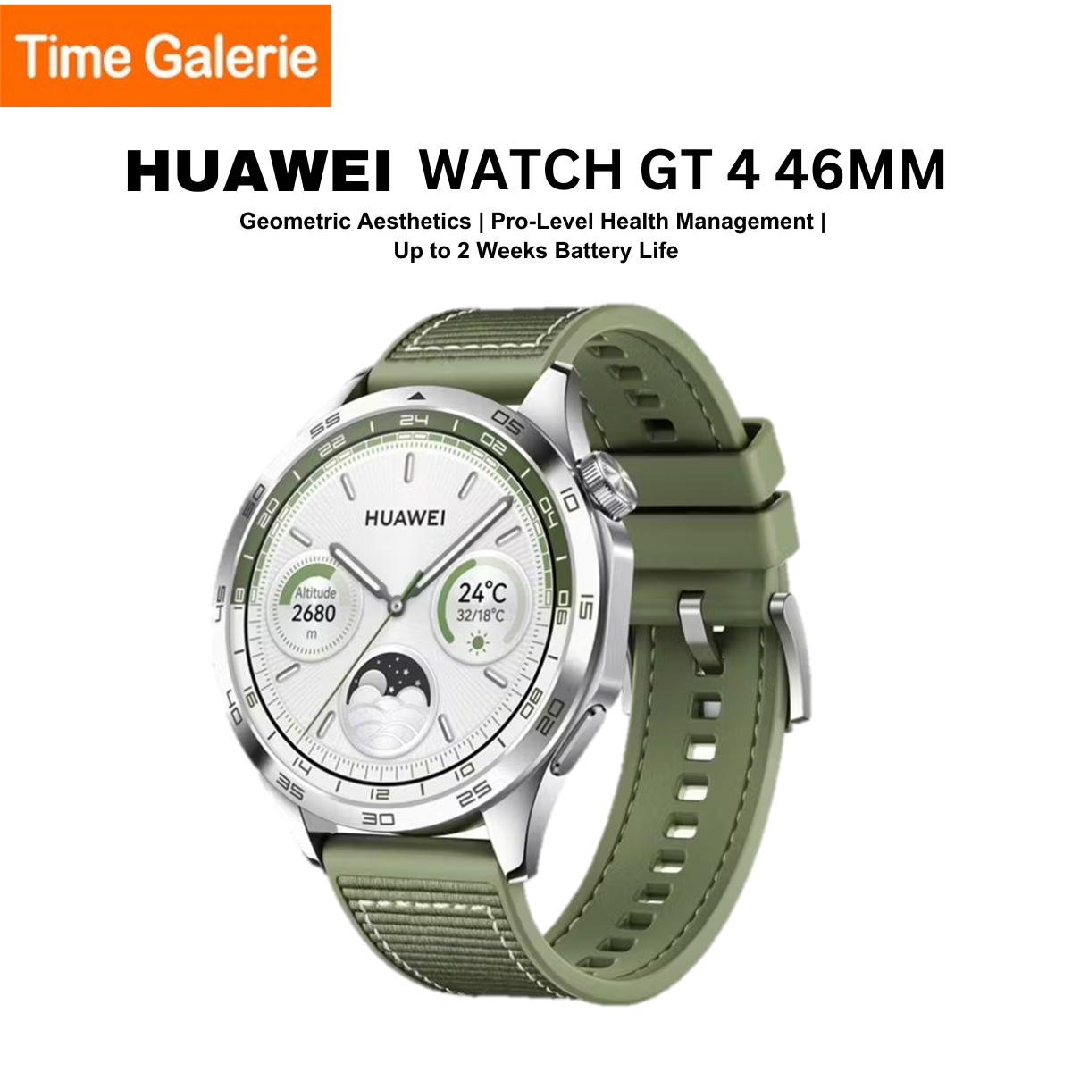 HUAWEI Watch GT4 46mm - Green Color Men Smart Watch